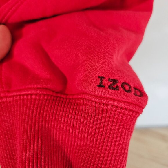 Izod Red Crewneck Sweatshirt XL Mens ~ SW105.1.5 - Picture 2 of 4